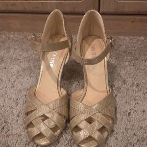 Chelsea Crew Sammy Gold Strappy Heels